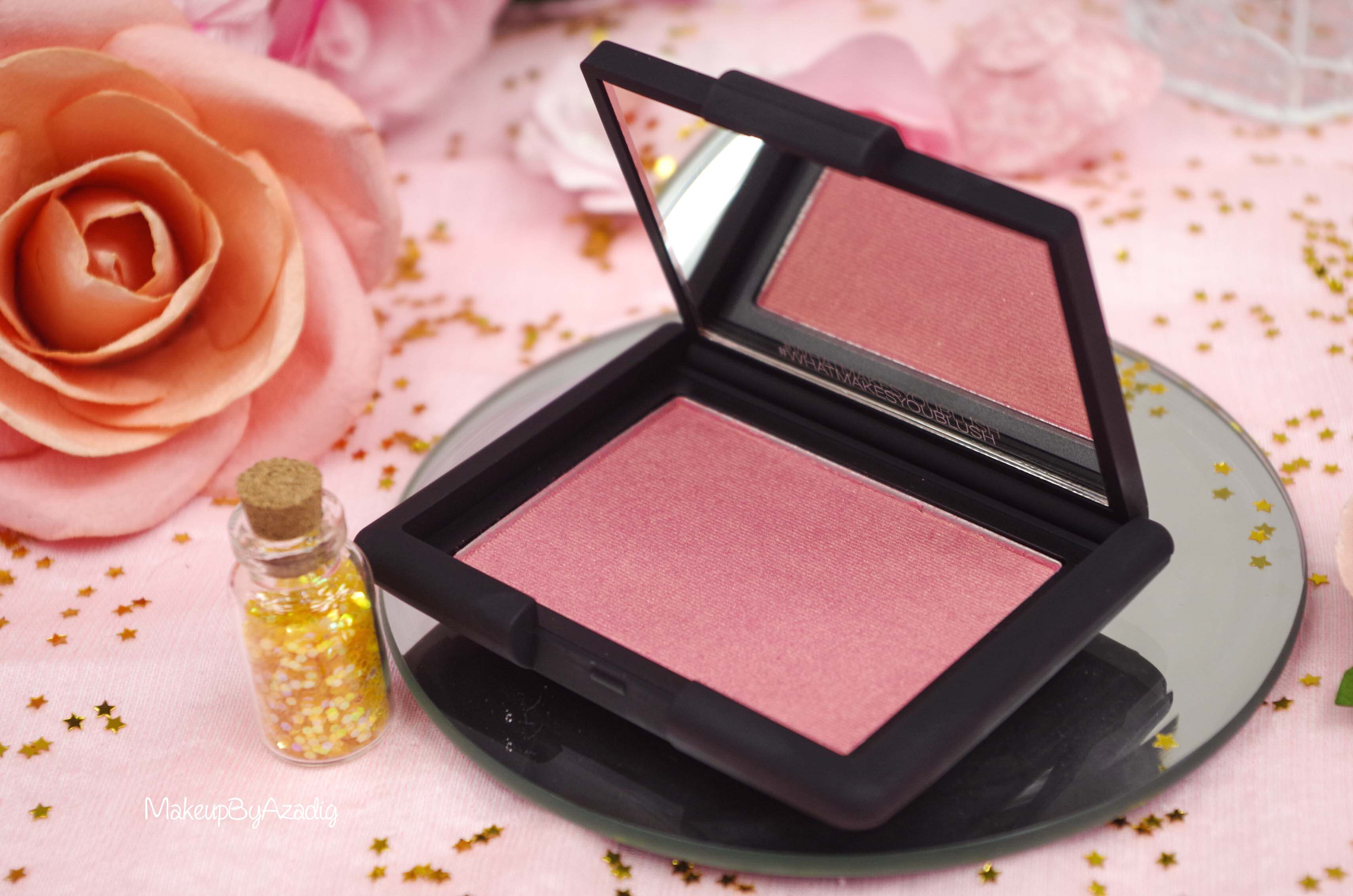 blush-liquide-orgasm-rouge-a-levres-illuminateur-highlighter-rosegold-nars-revue-makeupbyazadig
